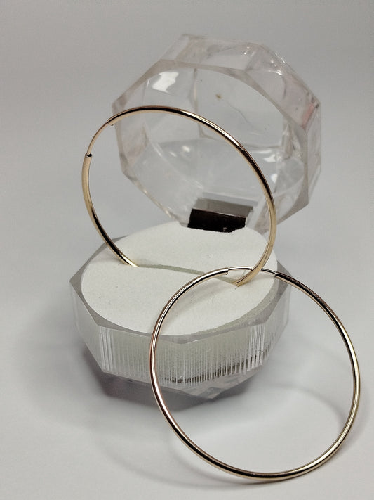 Aros tubos de oro 14k