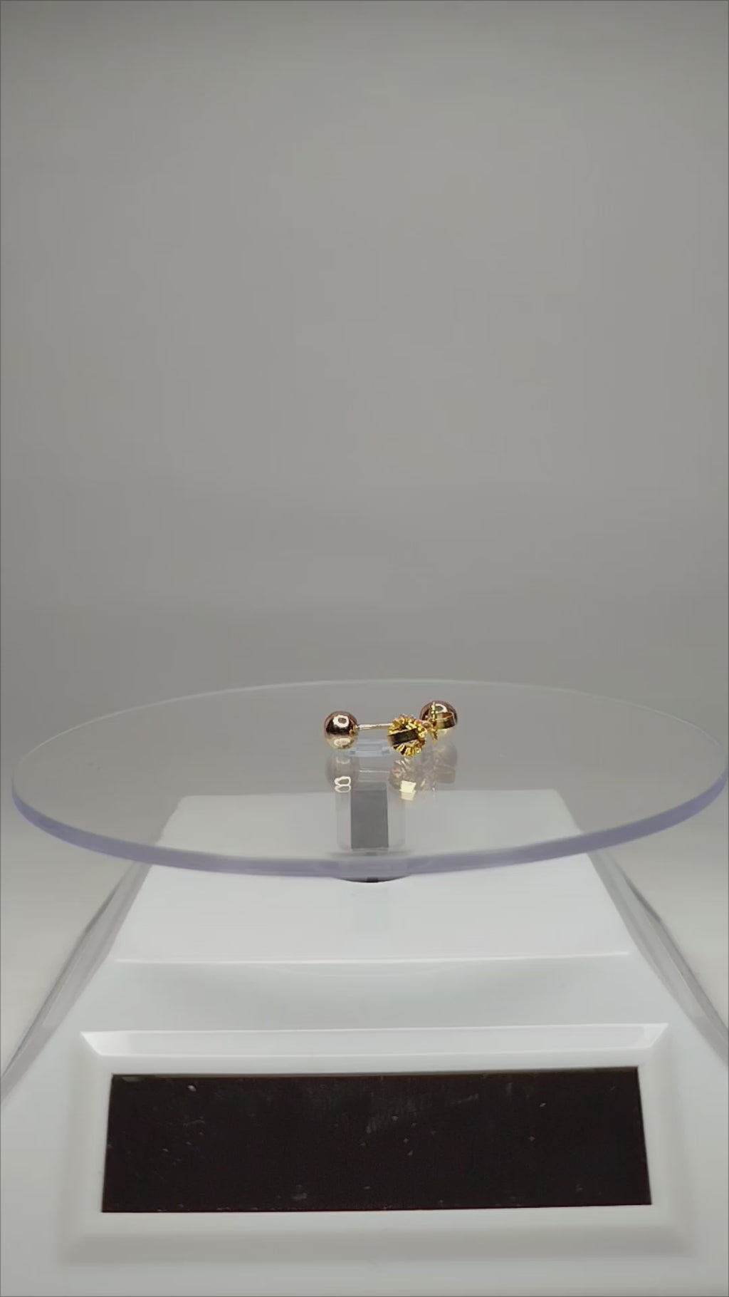 Aros pelotitas de oro 18k