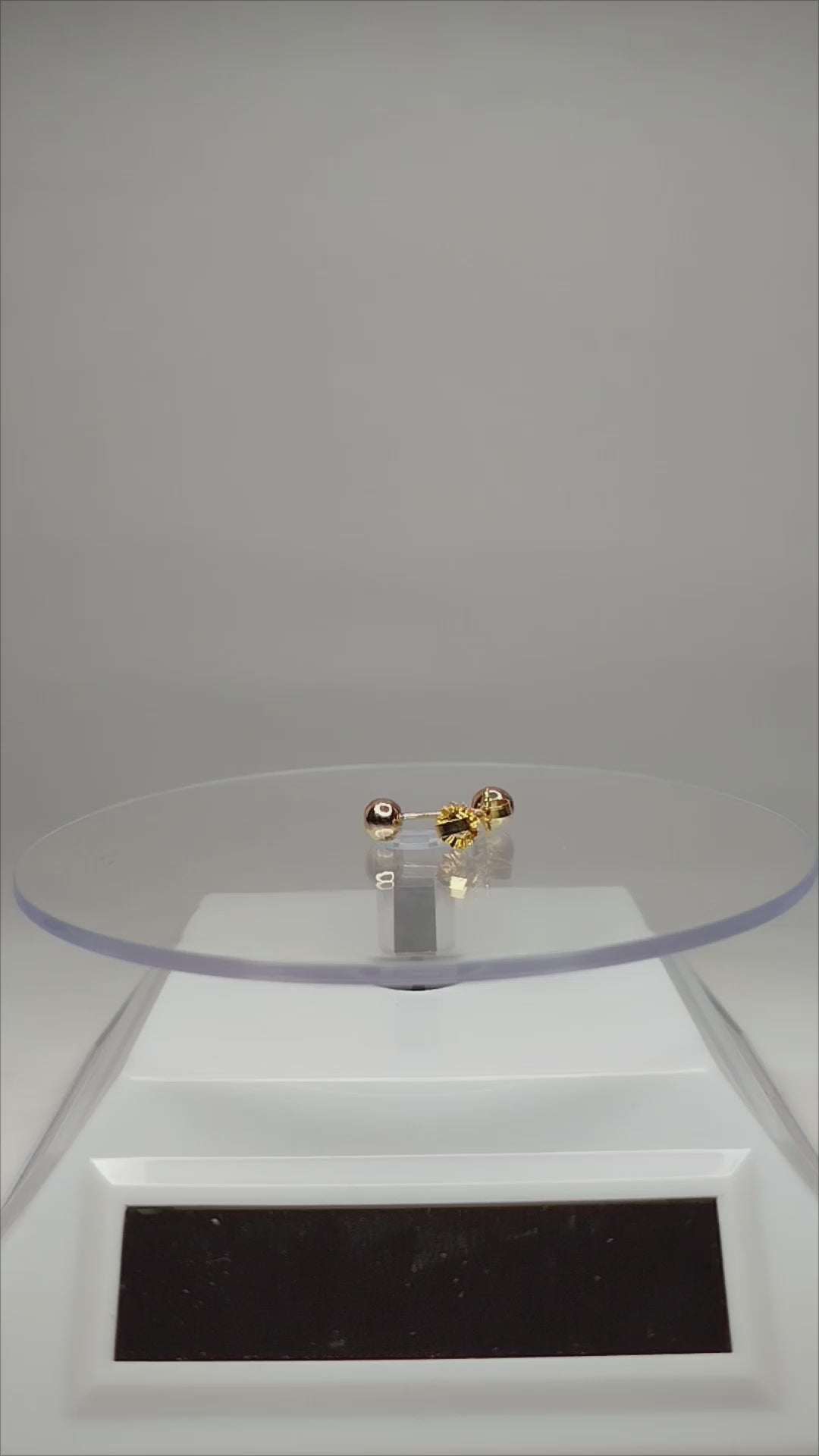 Aros pelotitas de oro 18k