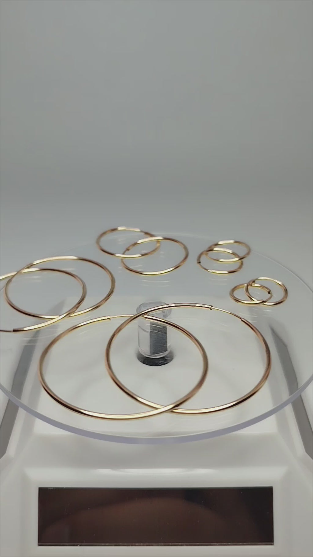 Aros tubos de oro 14k
