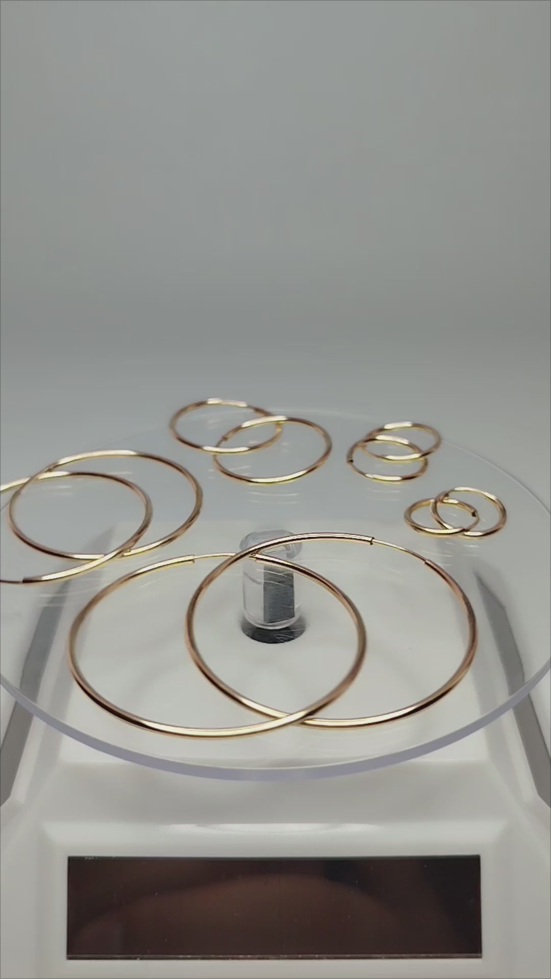 Aros tubos de oro 14k