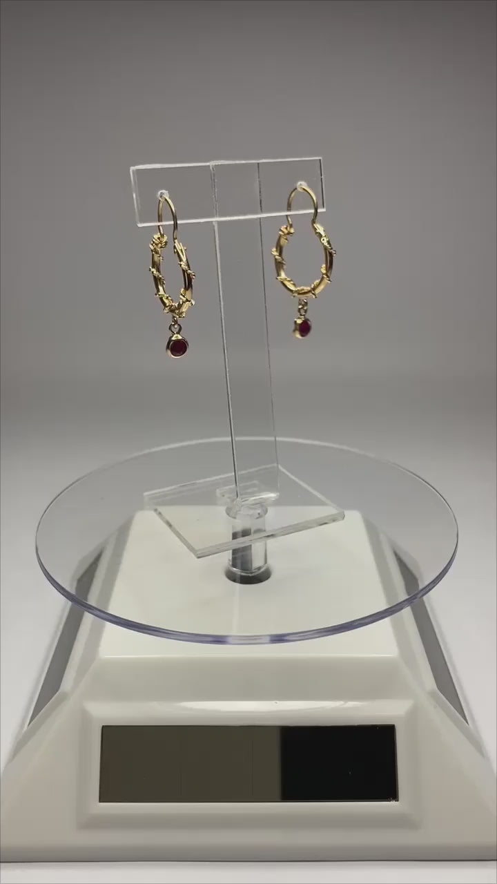 Aros tubos alambre de oro 18k