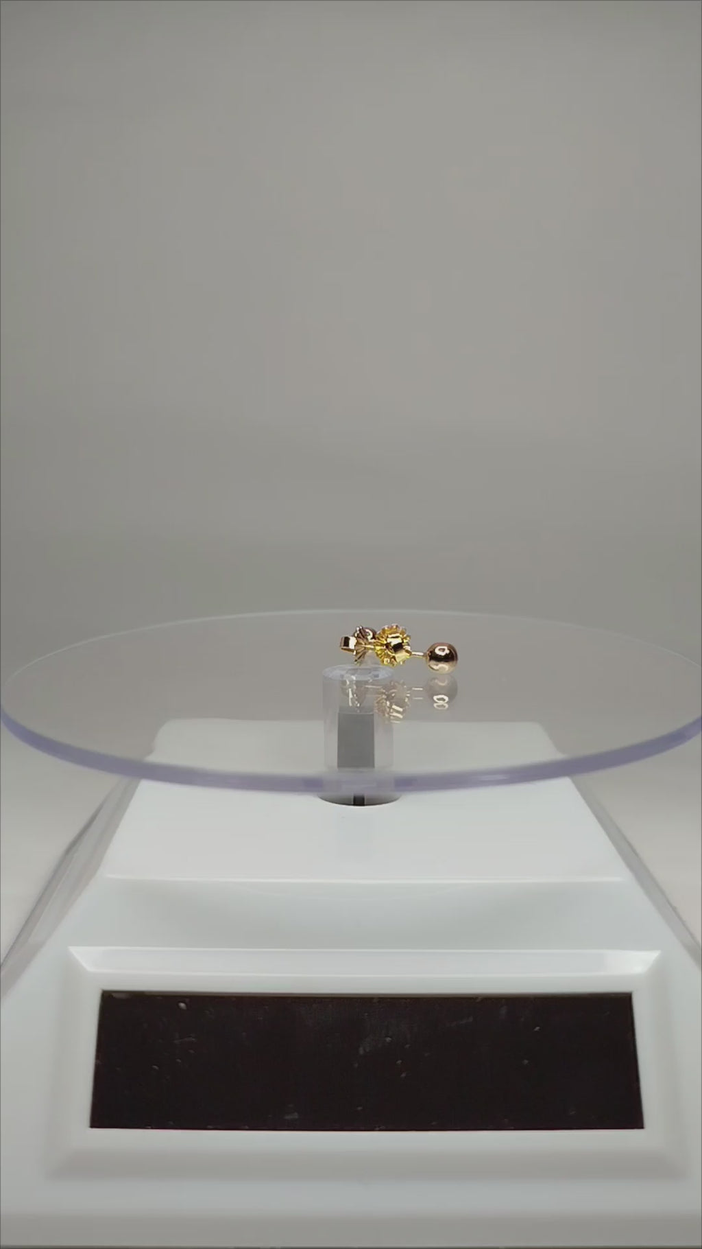 Aros pelotitas de oro 18k