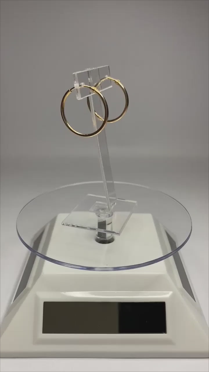 Aros tubos de oro 18k