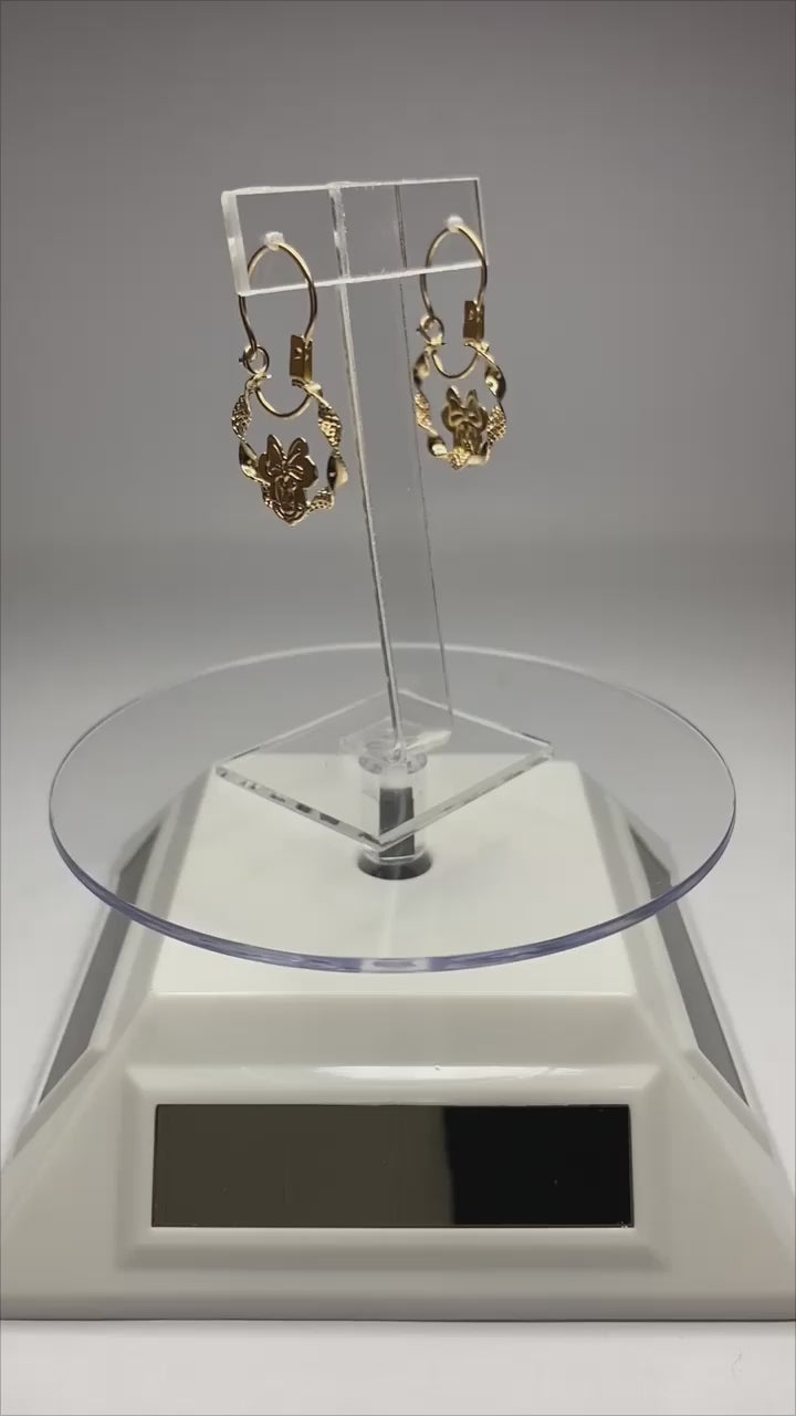 Aros enroscados de oro 18k Minnie