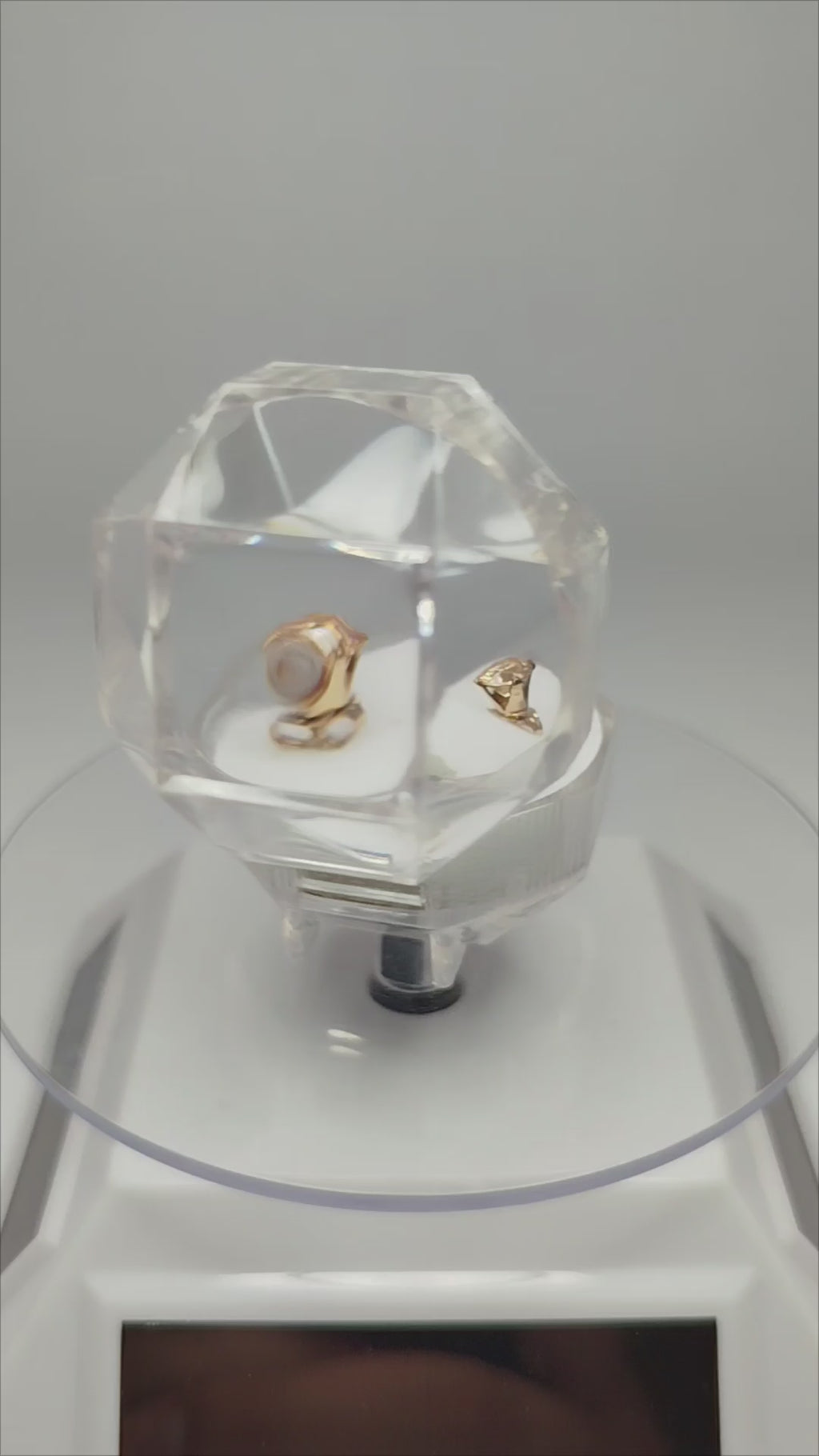 Aros de oro 14k con piedra ambar