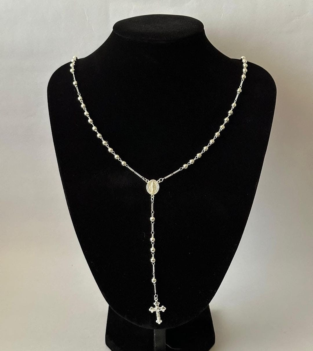 Cadena Rosario de plata 925