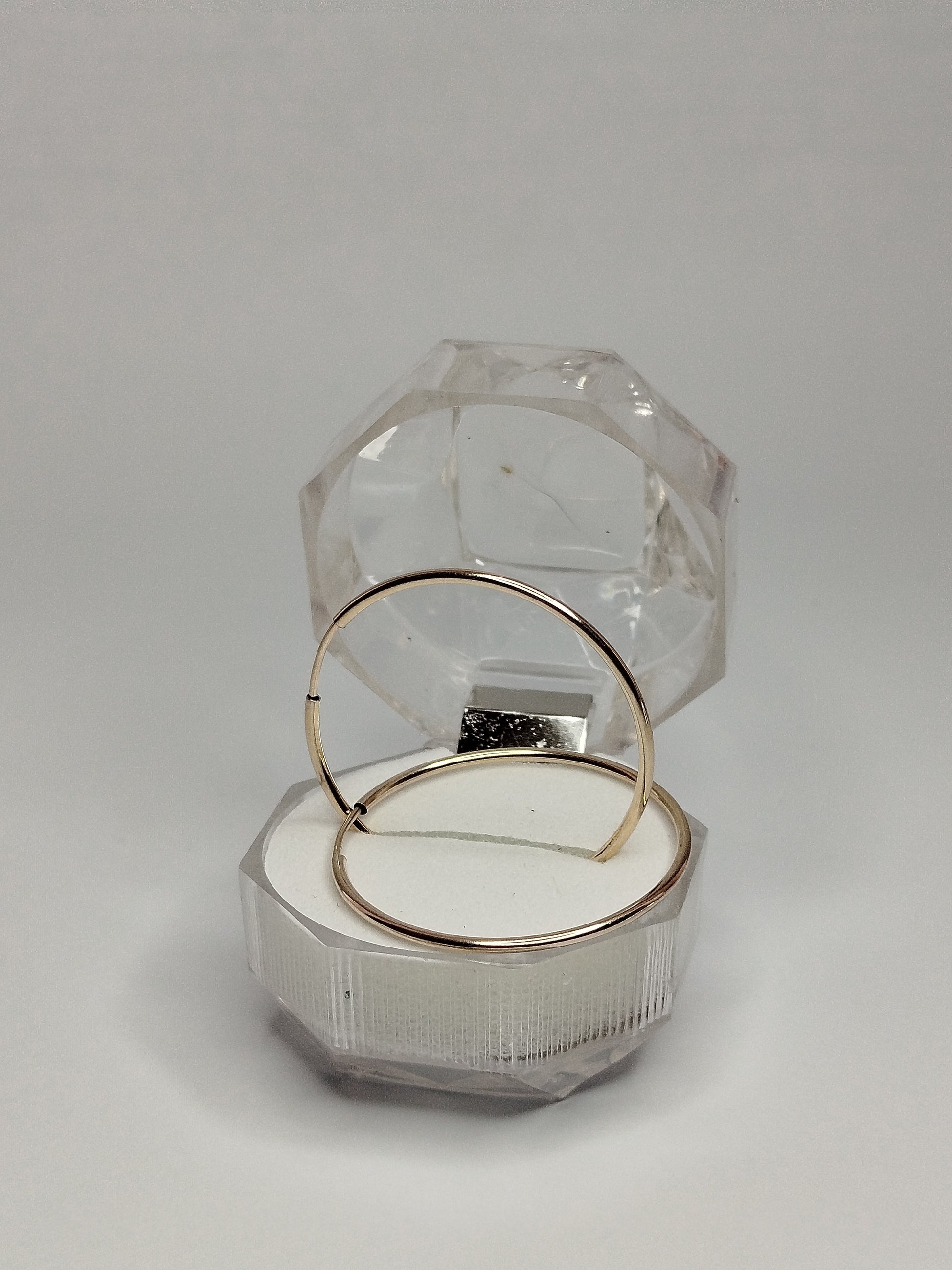 Aros tubos de oro 14k