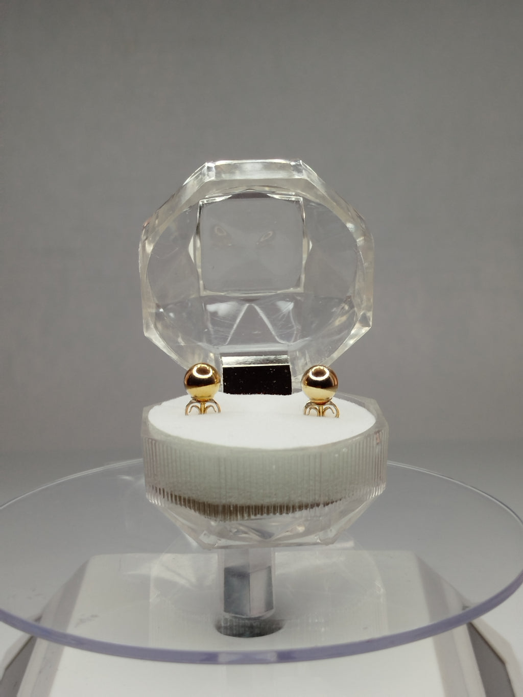 Aros pelotitas de oro 14k