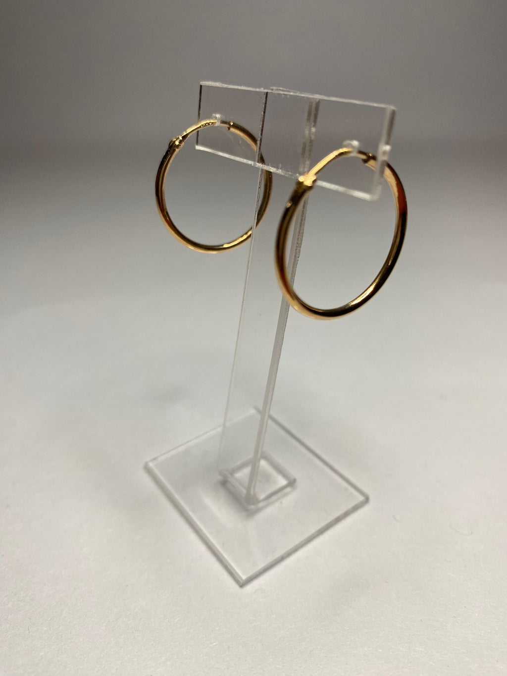 Aros tubos de oro 18k