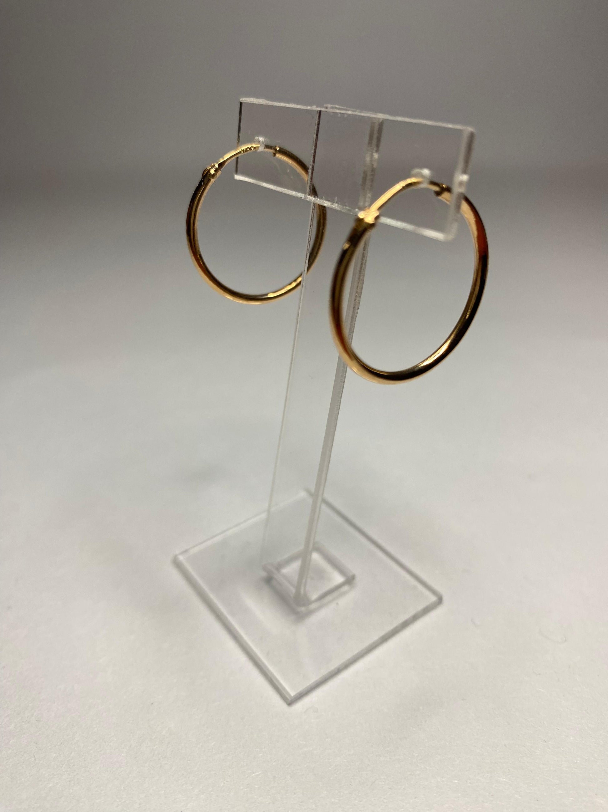Aros tubos de oro 18k