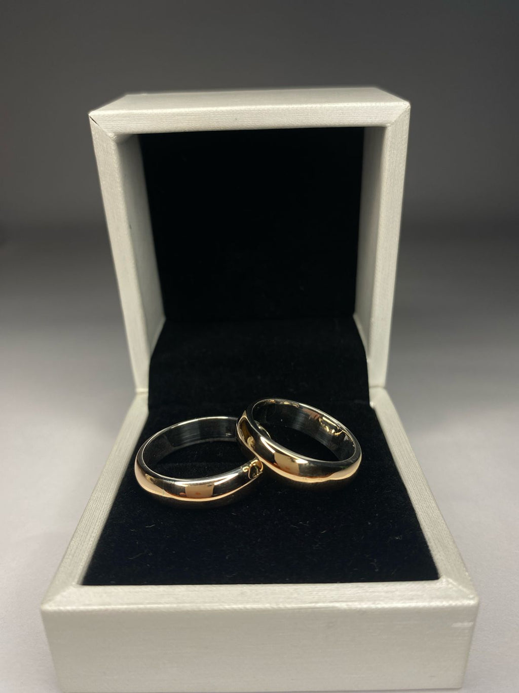 Argollas inglesa plata con oro